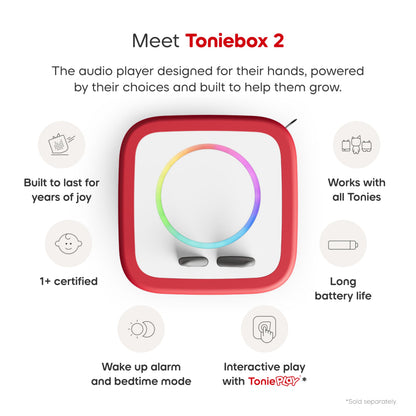 Soft and squeezable Tonies farm animal toys designed for toddler independent playtime.