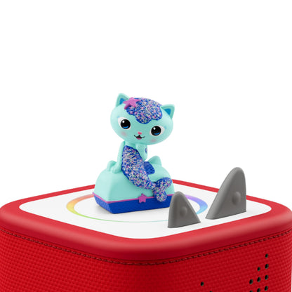 Glittery blue MerCat character toy highlighting the star design detail