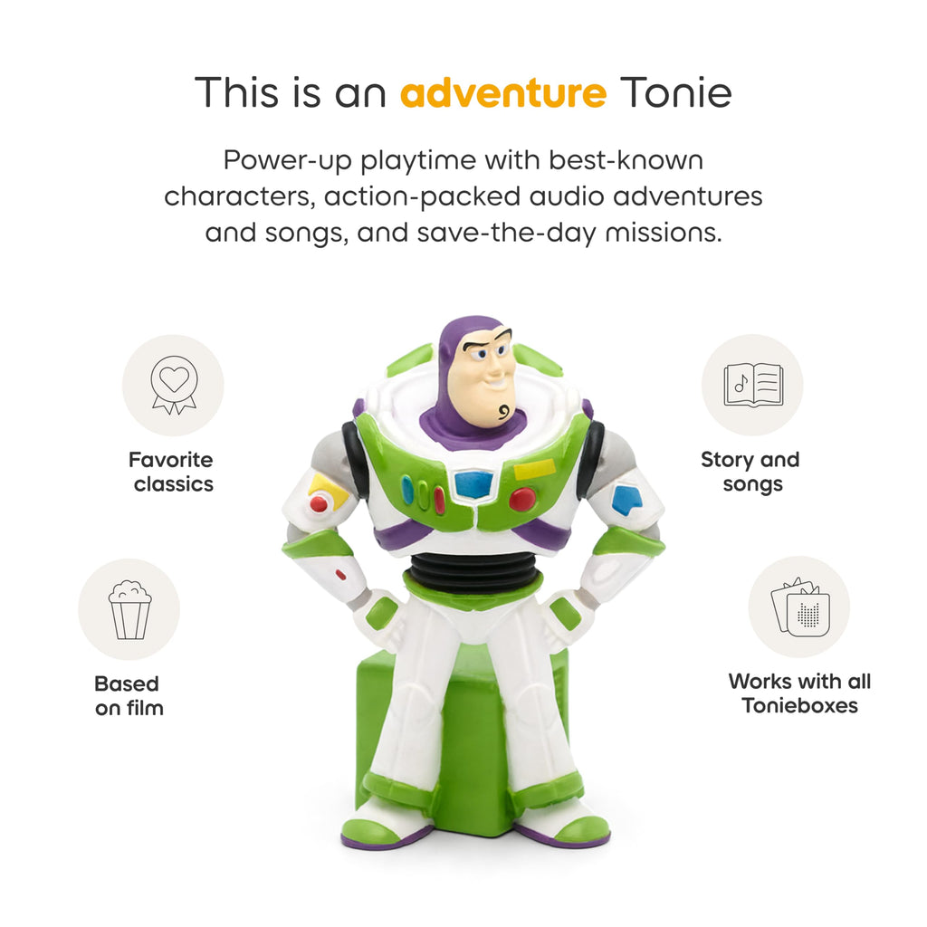 Tonies Buzz Lightyear imported educational toy character showing magnetic base