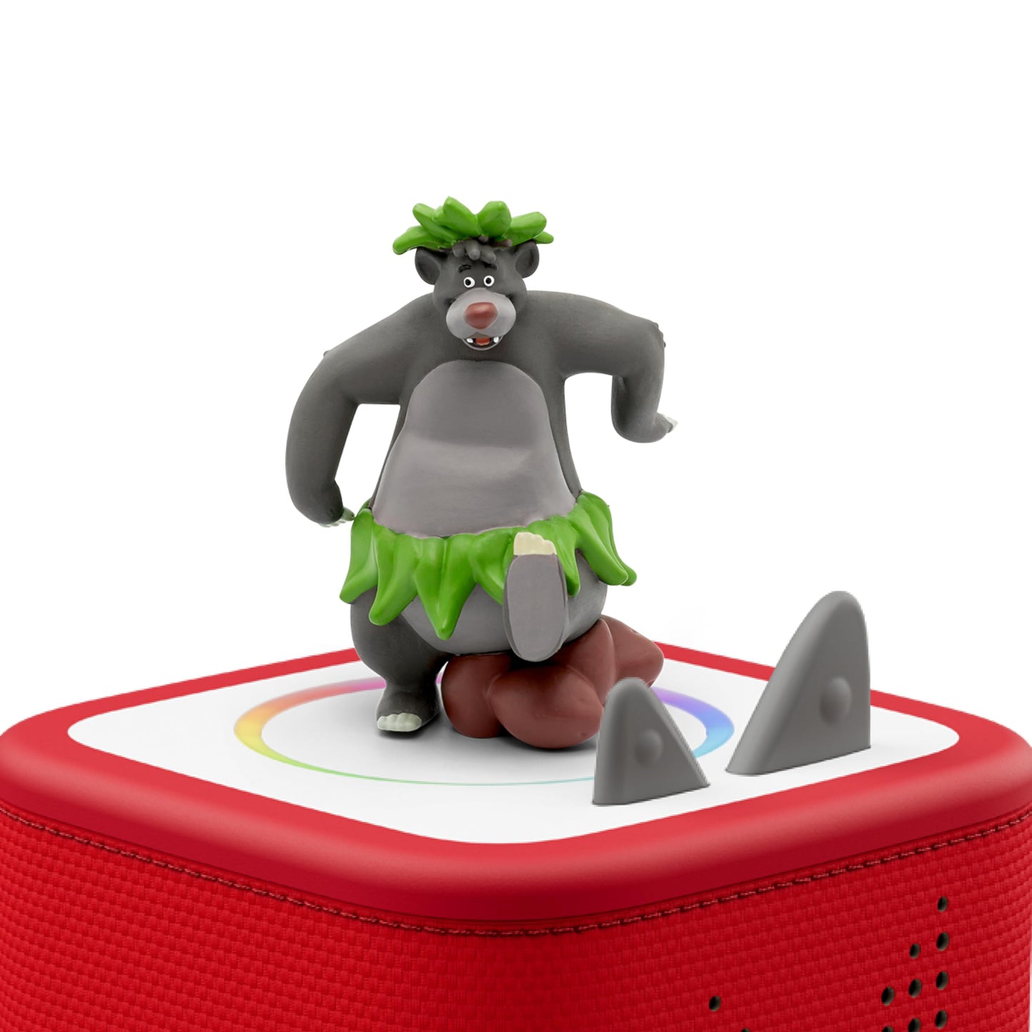 Tonies Baloo bear toy from The Jungle Book displayed on a compatible audio box player