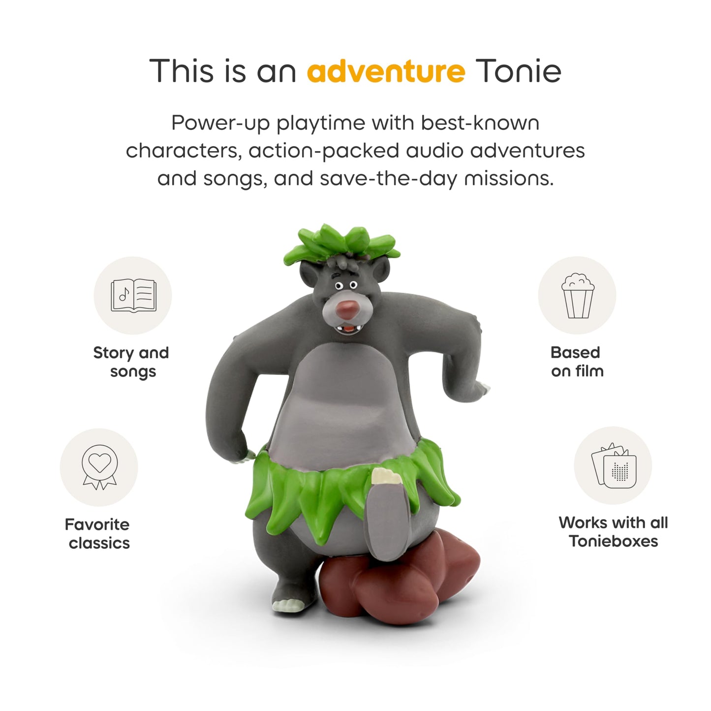 Disney Baloo screen free storytelling toy character packaging front view