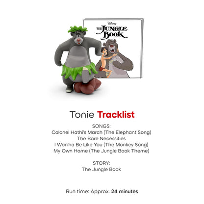 Close up view of the collectible Tonies Baloo bear audio toy for toddlers