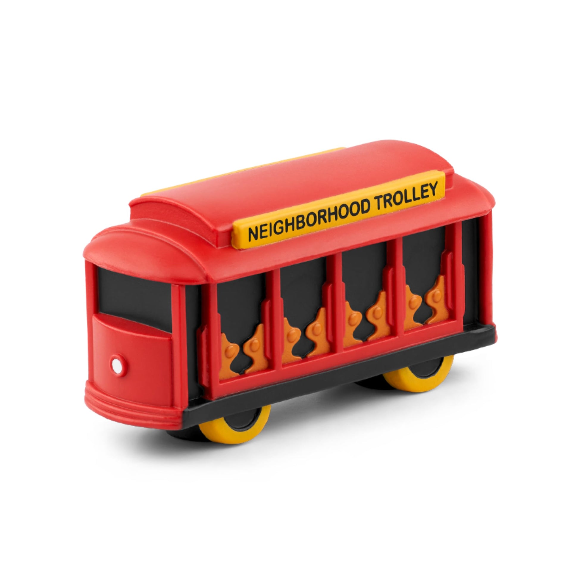 Close up shot of the hand-painted detailing on the Tonies Mister Rogers Neighborhood collectible toy.