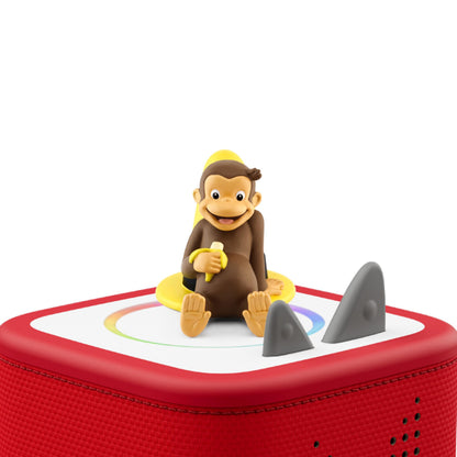 Tonies Curious George audio play character showing close up detailing of the hand painted finish