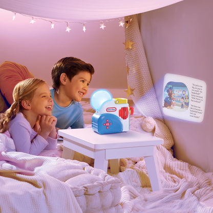 Little Tikes PAW Patrol story cartridges showcasing the three included book titles for the interactive projector.