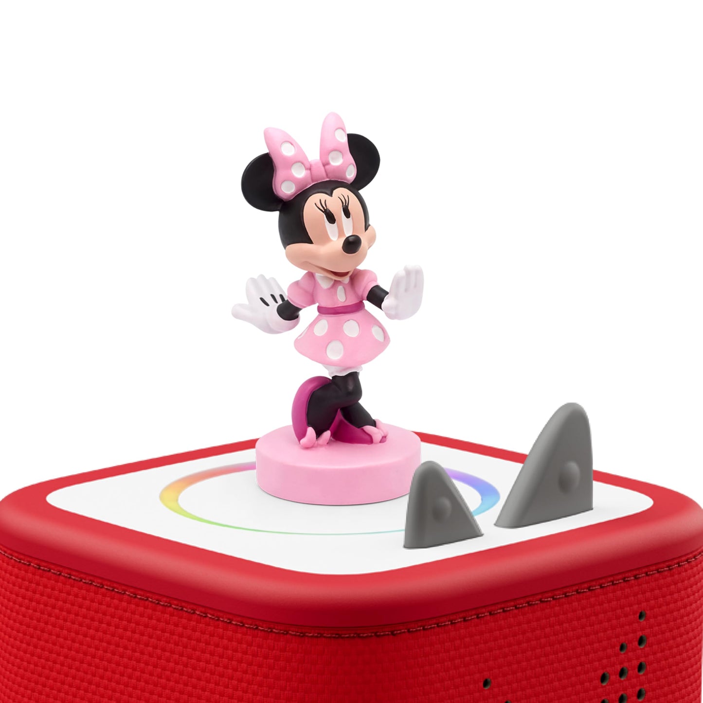 Minnie Mouse audio play character showing the magnetic base construction details.