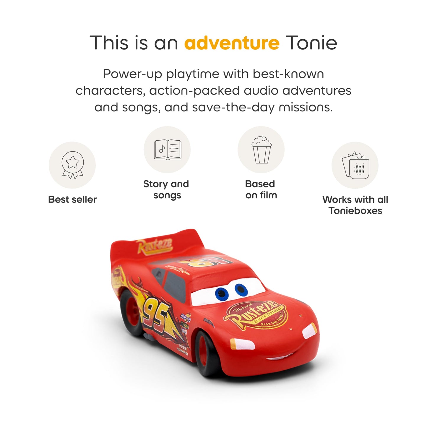 Disney Pixar Cars audio toy character compatible with Toniebox speaker