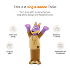 Close-up of the magnetic base on the Tonies Doggyland Bow Wizzle learning companion.