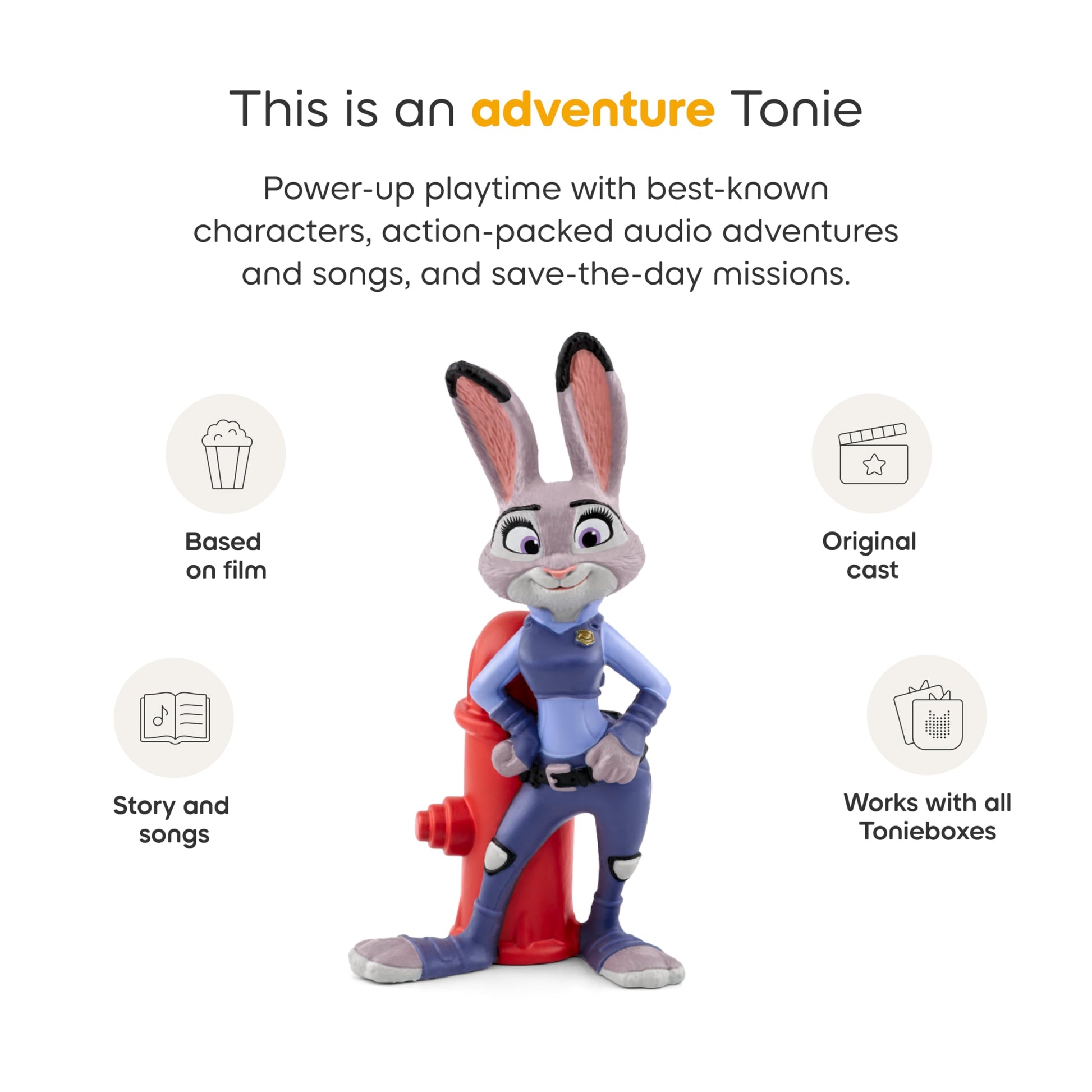 Magnetic audio player figurine with detailed police officer uniform and badge