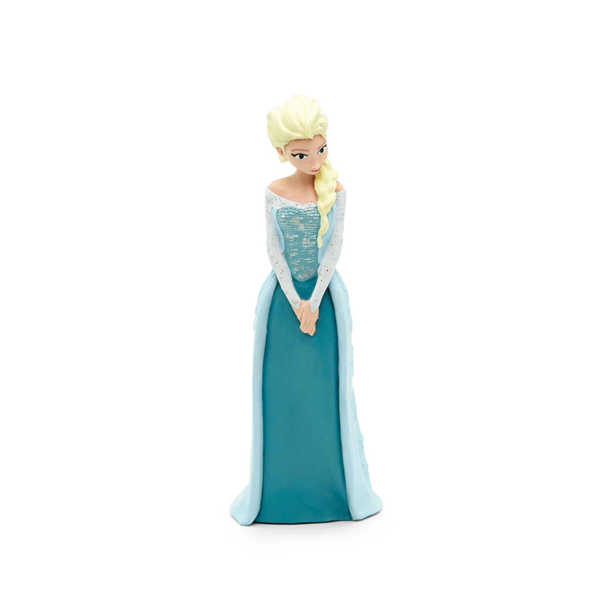 Hand painted Disney Frozen Elsa Tonie figure side angle detailing