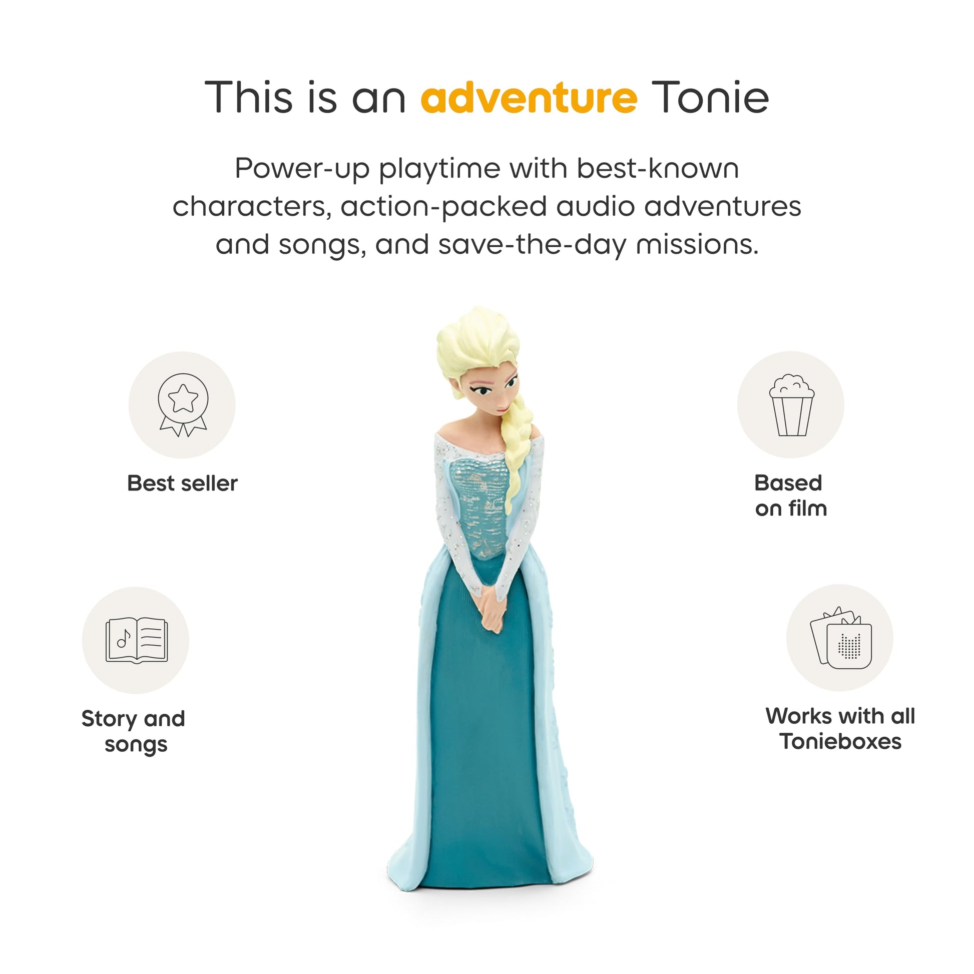 Close up look at the magnetic base of the Tonies Elsa figurine