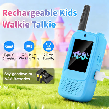 MINIBEAR premium imported children walkie talkies with high definition display screen and compact grip