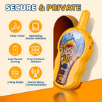 LAEBUILD toddler long range two way radio toys being held by a young child outdoors.