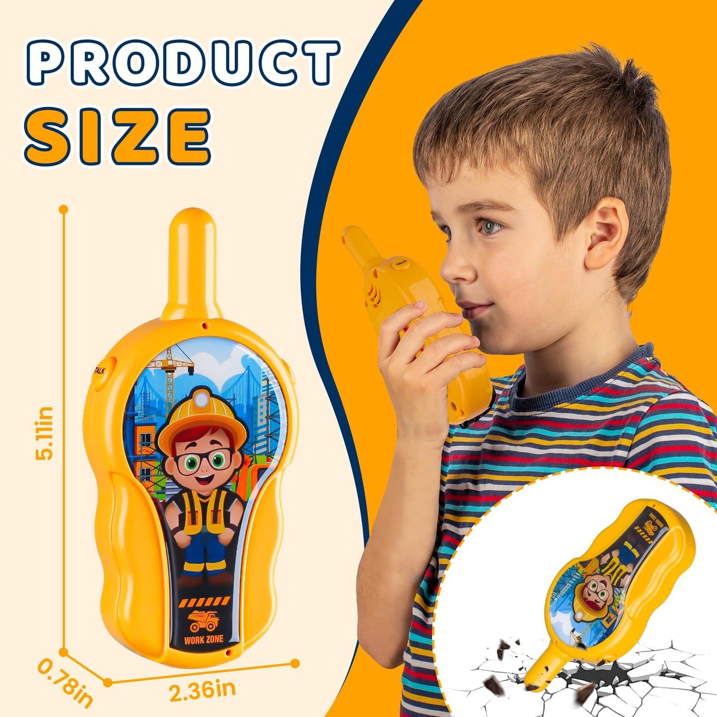 LAEBUILD outdoor adventure walkie talkies twin set displayed next to backyard playground equipment.