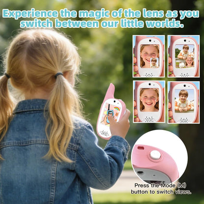 Long range children electronic toy radios with two lanyards and Type-C USB charging cables laid out