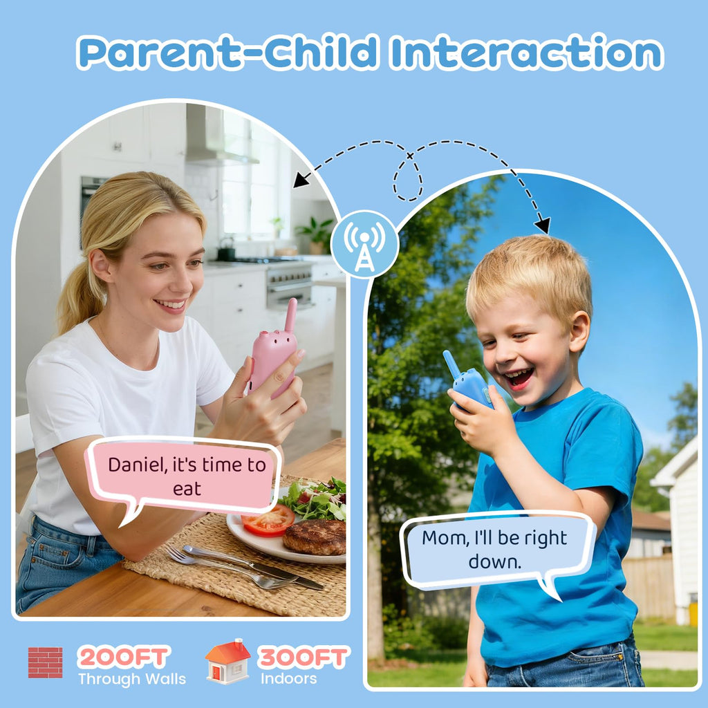 Durable wireless two way intercom set for outdoor camping adventures and backyard playtime