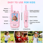 YUSSBCU interactive children intercom toy set displaying the built-in camera lens and ergonomic buttons.