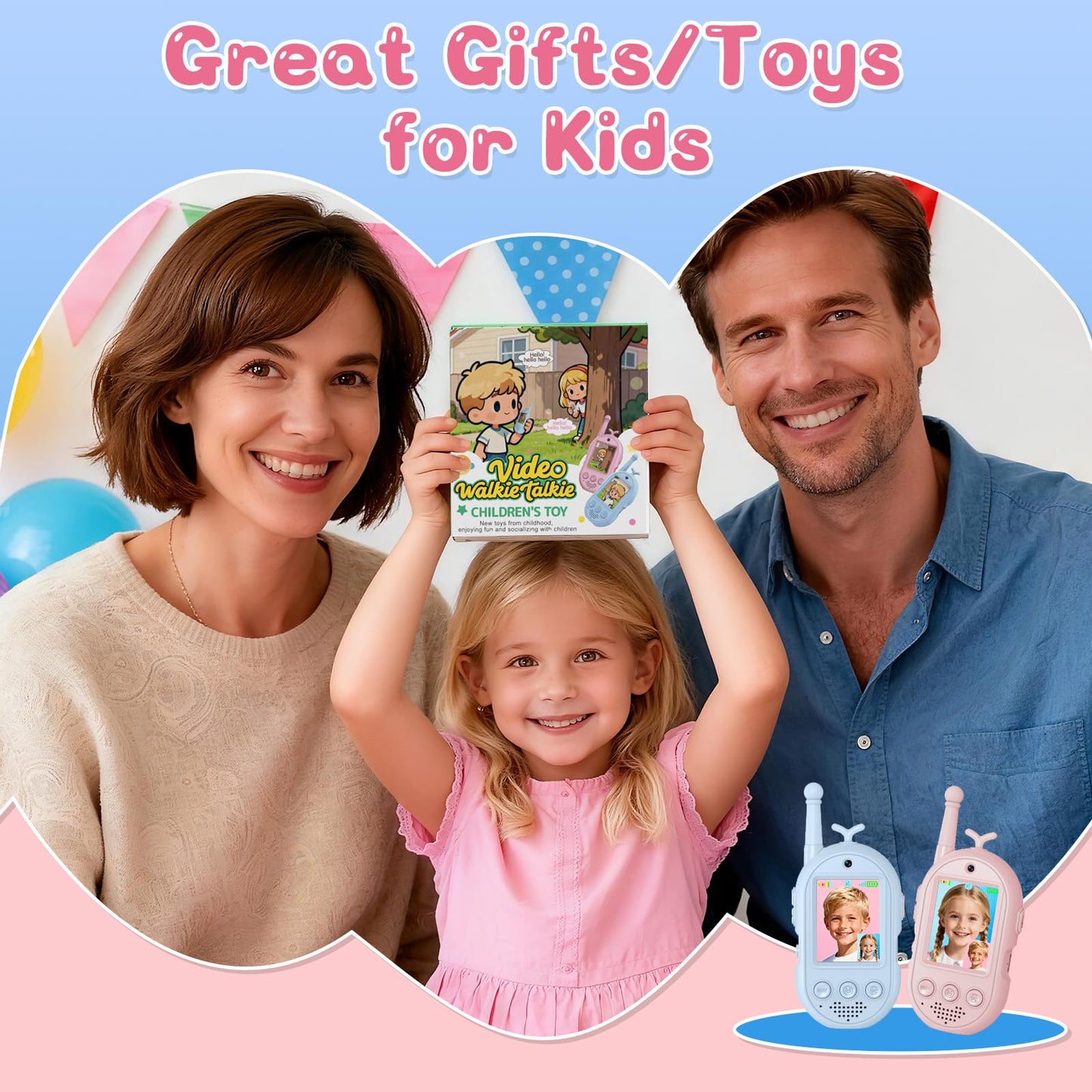 Trigowalt video walkie talkies inside premium packaging ideal for children birthday gifts