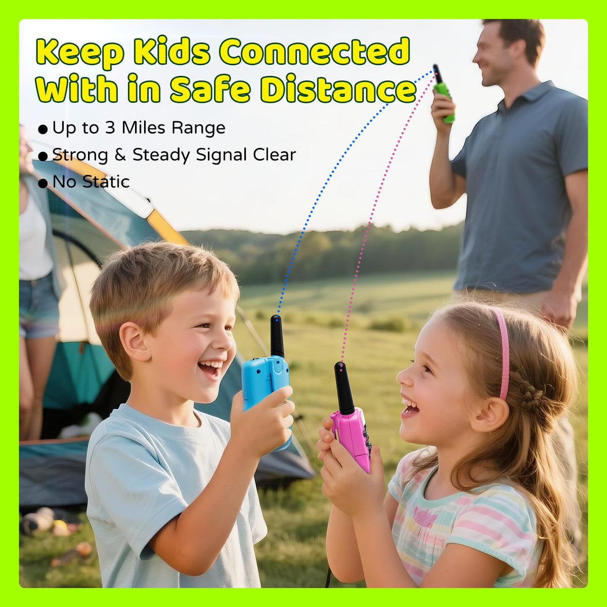 BATURU children two way radio displaying the digital screen and buttons