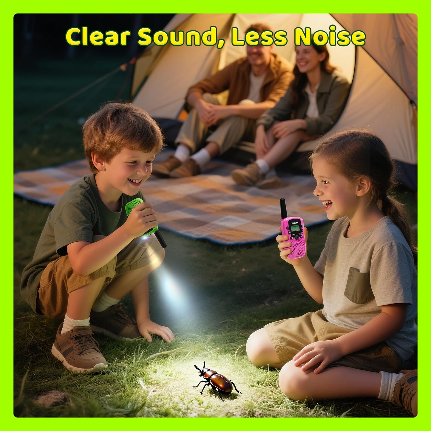 BATURU long range outdoor toy package content with belt clips attached
