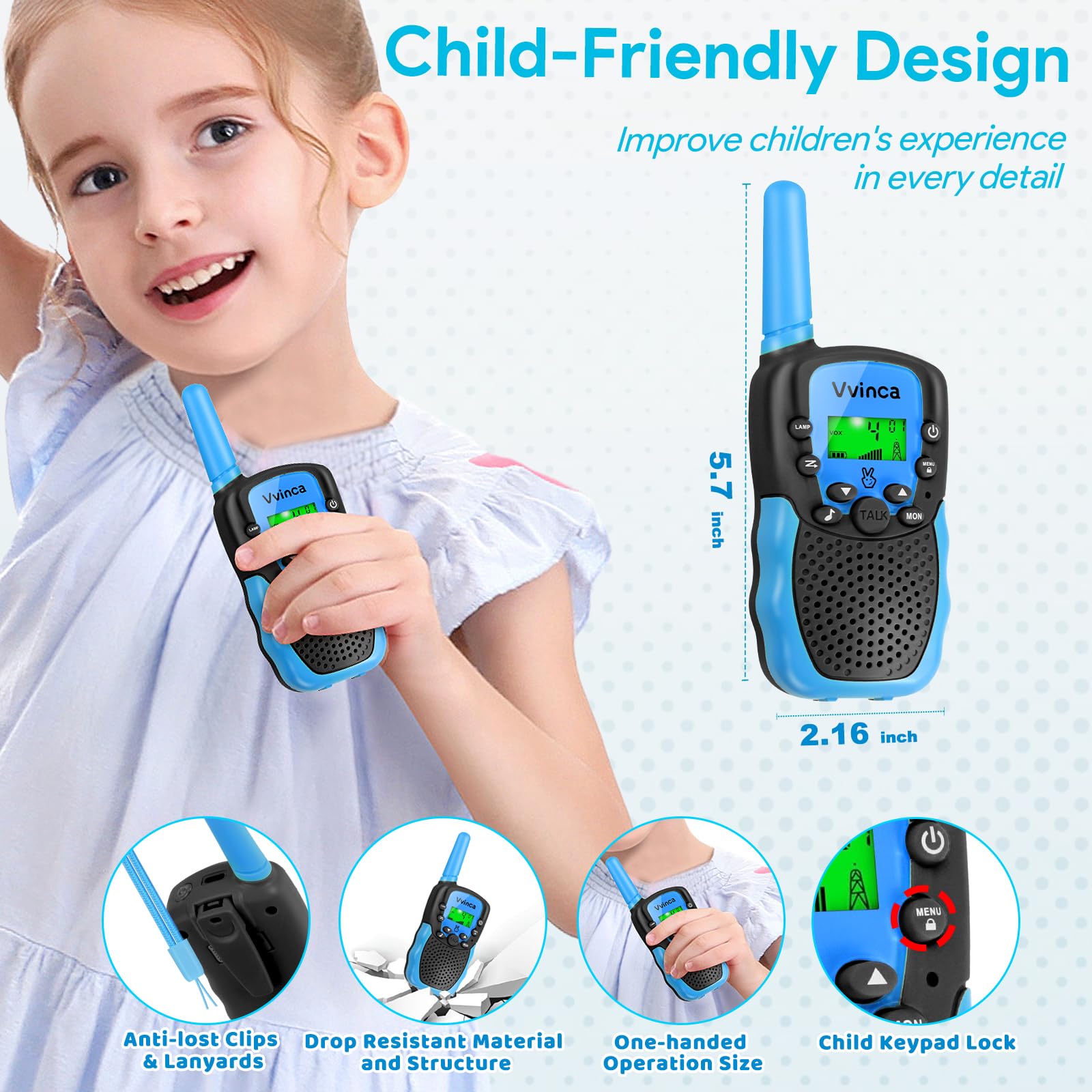 Vvinca premium outdoor toys showing the compact handheld size comparison alongside realistic outdoor gear