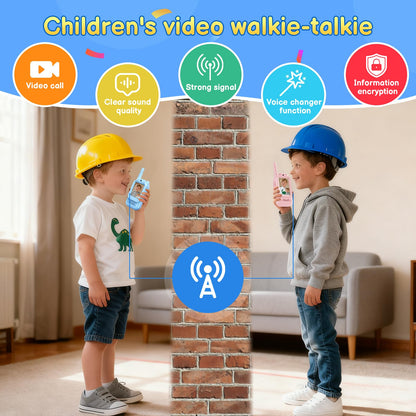 Rechargeable video communication toy set highlighting the universal serial bus type C charging port