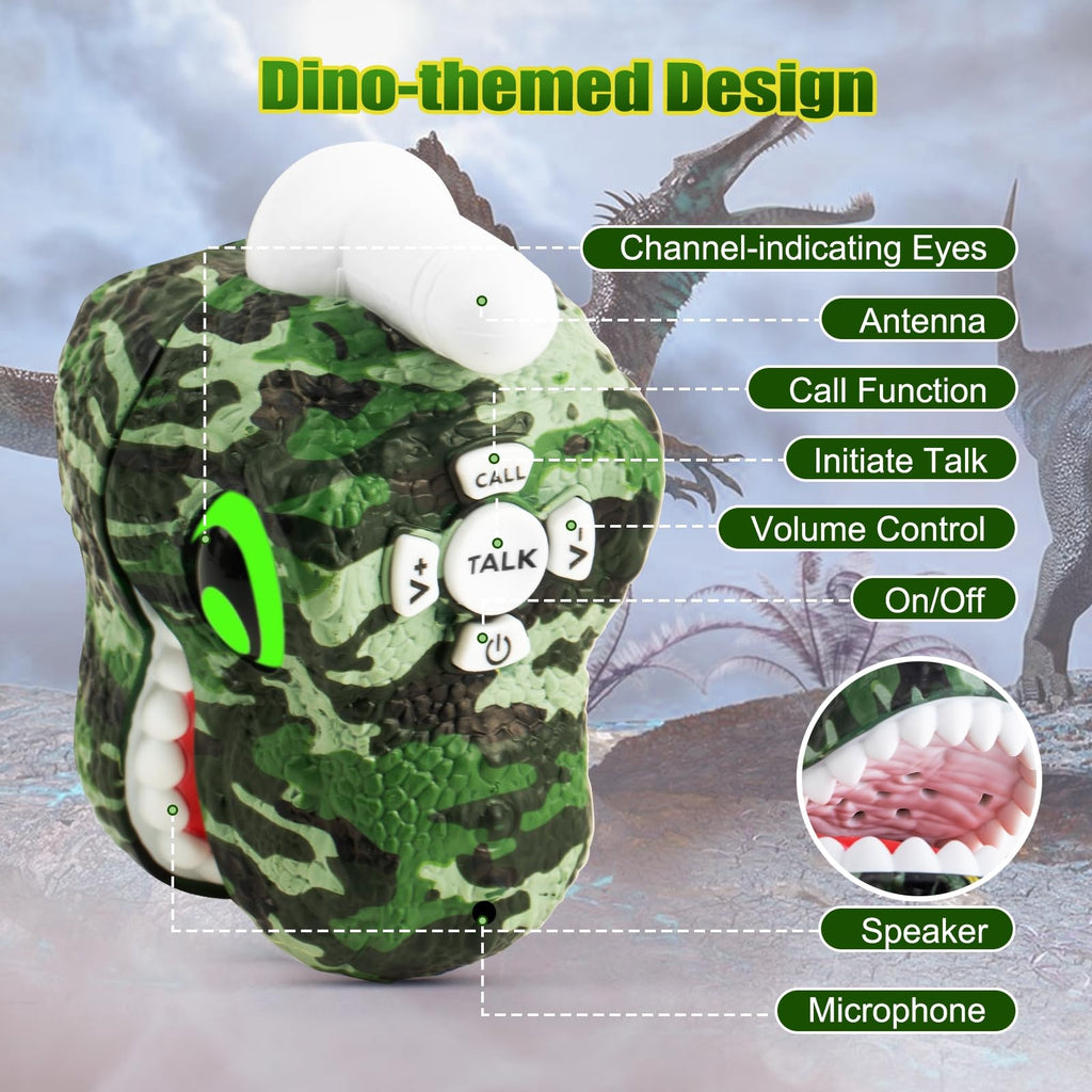 Back view of the AZYFEI kids two way radio highlighting the secure battery compartment