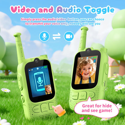 FieGsom two way radio communication device with voice changer feature for children.