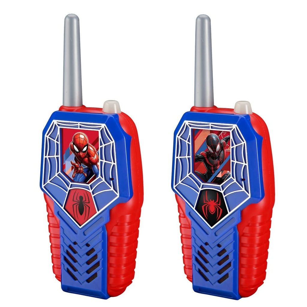 Kid friendly two way radios side profile highlighting the push to talk button