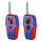Kid friendly two way radios side profile highlighting the push to talk button