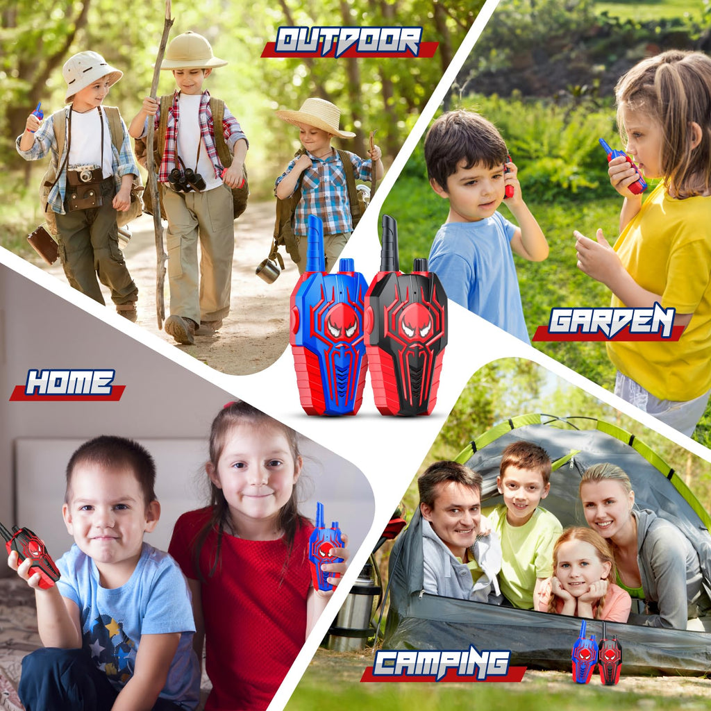 Rechargeable kids communication toy set packaged with the included USB charging cable