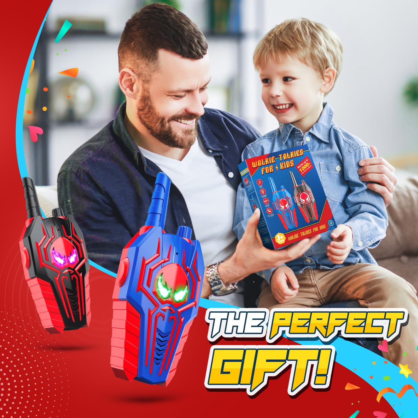 Evassal electronic adventure toy for kids showing the sturdy belt clip on the reverse side