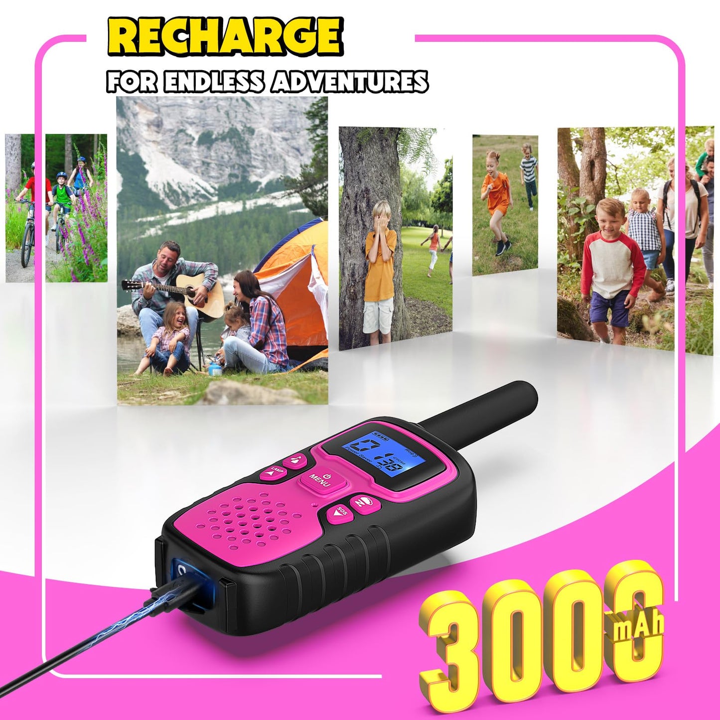 WisHouse rechargeable long range communication devices with micro USB charging cables