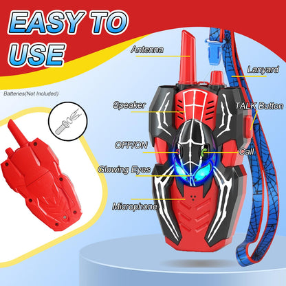 Drop resistant anti fall plastic walkie talkie set for young boys