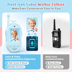 Two pack rechargeable children communication toys featuring built-in HD cameras and digital screens