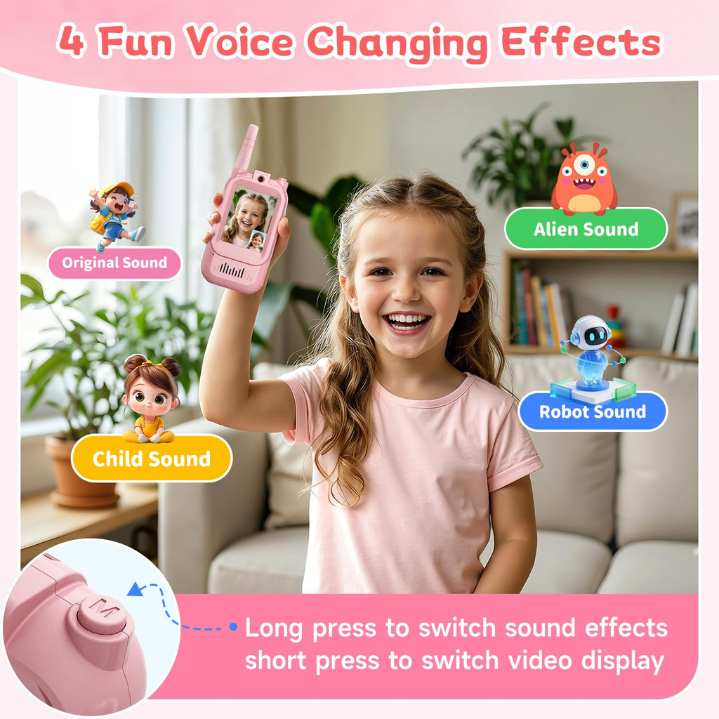 Rechargeable visual intercom toy for family camping and hiking games
