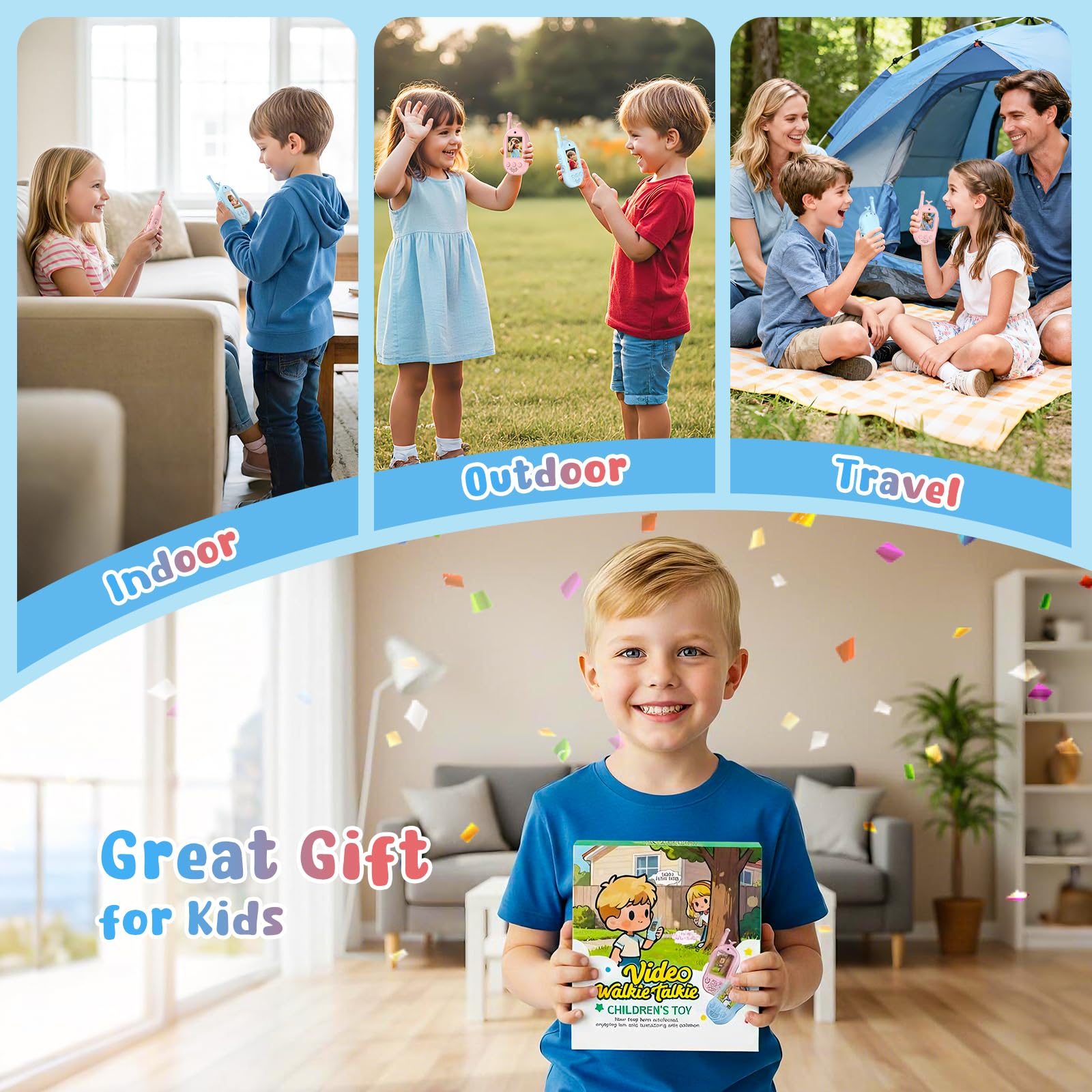 YUSSBCU direct call pairing kids intercom devices demonstrating secure transmission screen layout