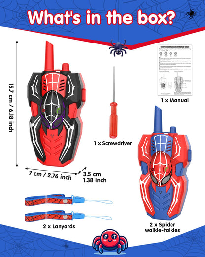 Humzo spider superhero walkie talkies demonstrating the drop resistant material from a five feet height