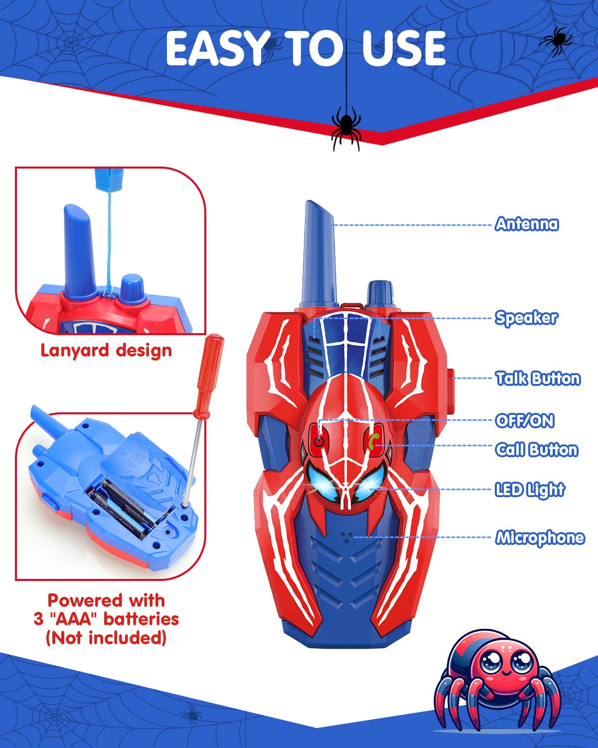 Humzo outdoor toys for boys and girls highlighting the packaged adventure lanyards attached to the radios