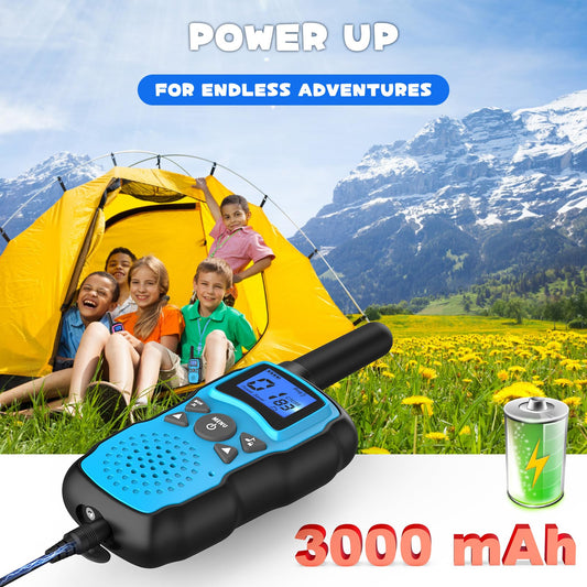 Wishouse long range two way radios showing built in LED flashlight feature