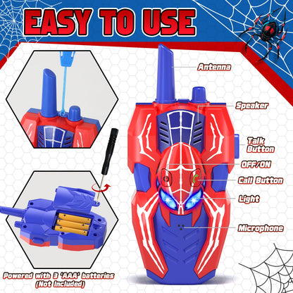 SOGAWEBB spider interphone toys highlighting the antenna and simple push to talk button layout