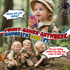 SOGAWEBB superhero themed two way radio pack displaying the clear liquid crystal screen