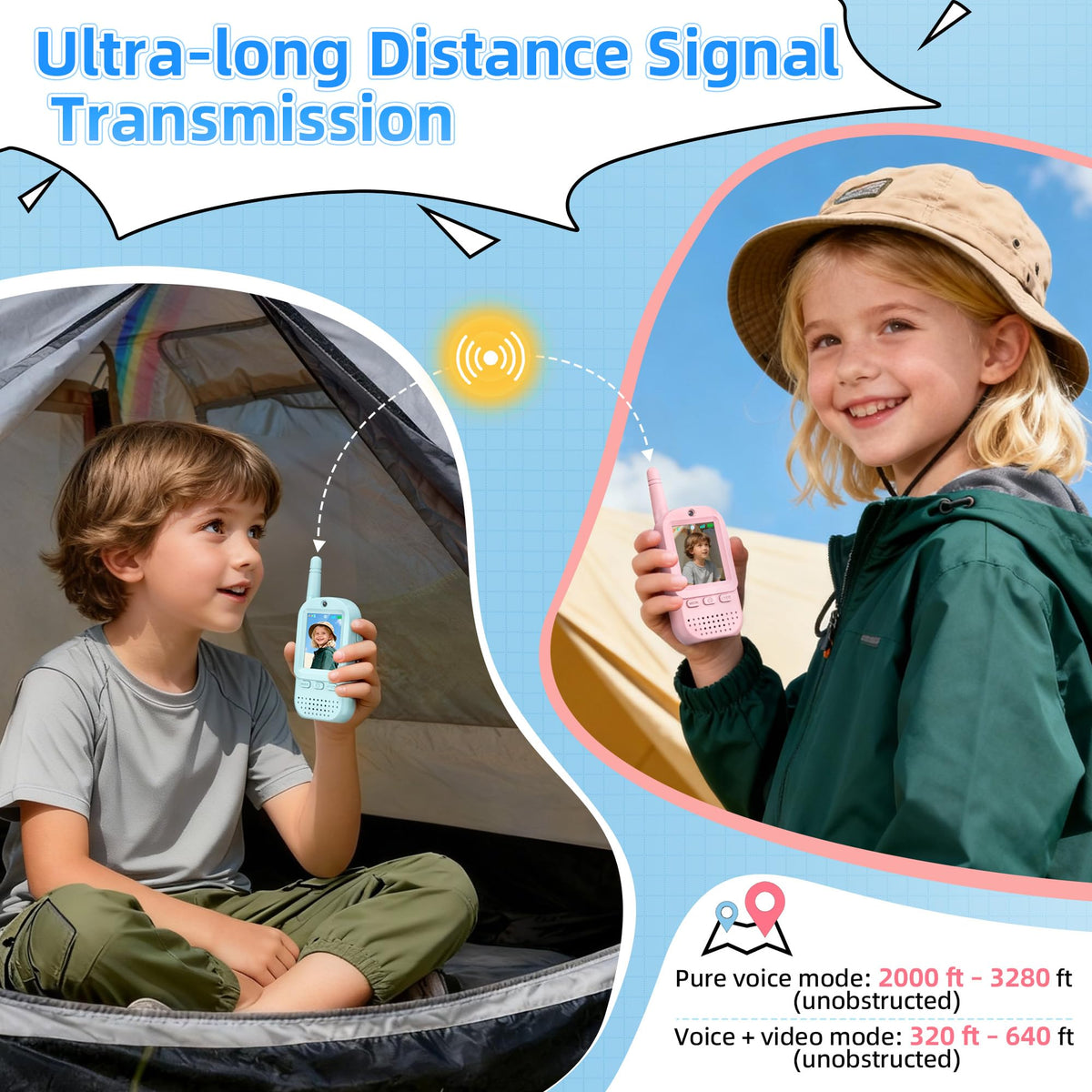 Trigowalt kids intercom device being charged via a modern USB Type C cable highlighting the rechargeable power system.