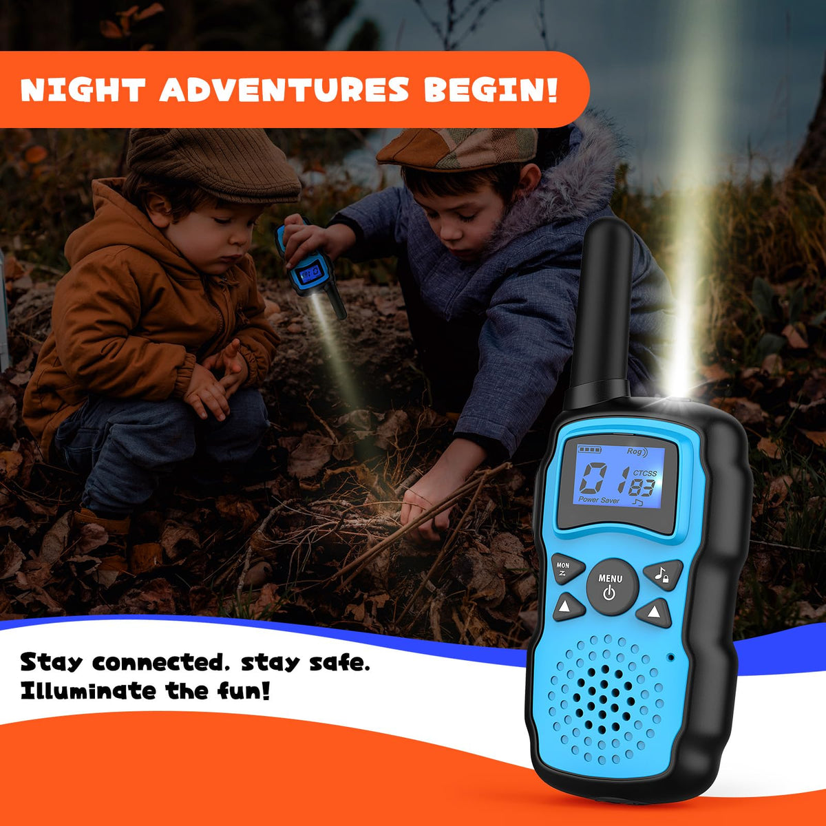 Wishouse multi color walkie talkie set for boys and girls highlighting the compact dimensions