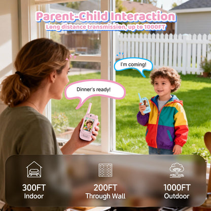 Vilicert children long range radio communication toy pack highlighting the fixed antenna design
