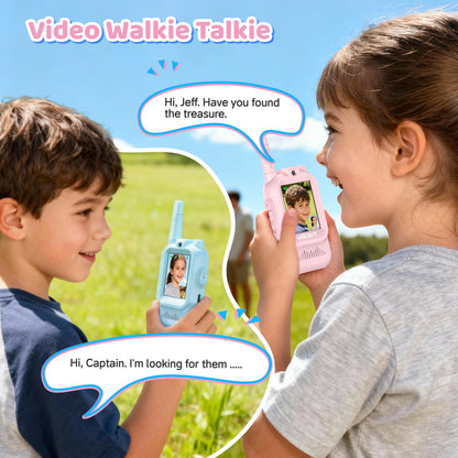 Premium retail packaging of the rechargeable face to face video chat radio toys for children