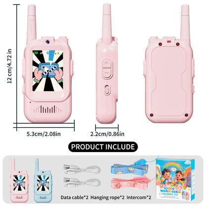Fabeto imported USA premium gift set box packaging containing two video walkie talkie devices