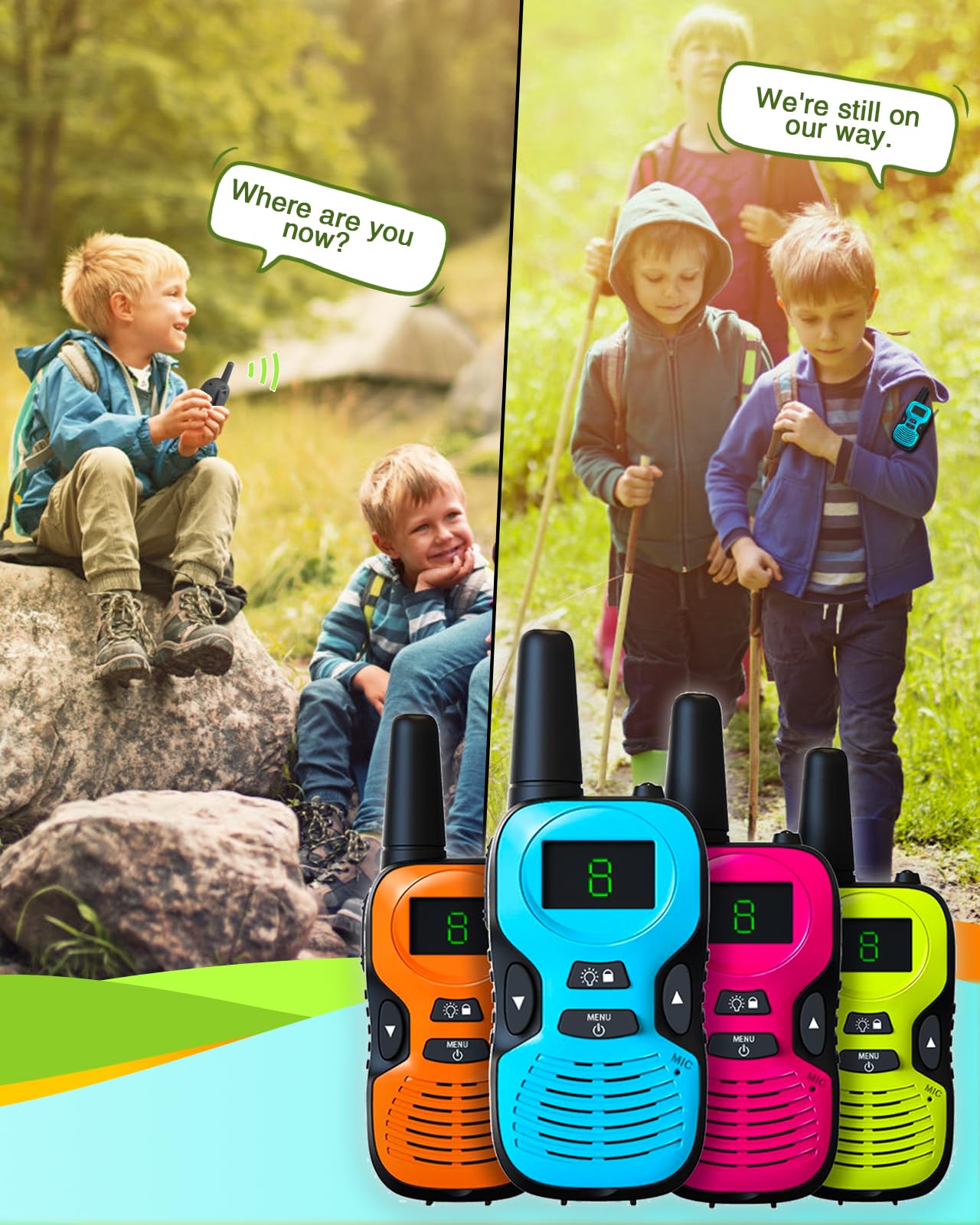 Hetyue children intercom set arranged neatly highlighting the ergonomic design