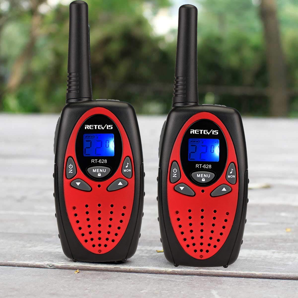 Retevis long range two way radio for children with backlit screen display