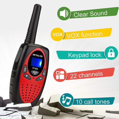 Retevis toy gifts for boys and girls walkie talkie set side angle